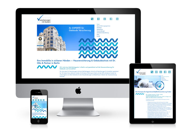 Website Entwicklung mit Konzeption + Basic SEO für Dr Otto & Partner Mehrfachagentur in Berlin