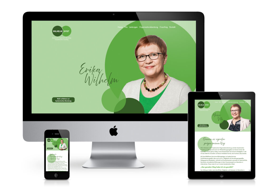 Website Konzept und individuelle Gestaltung für Systematischen Coach
