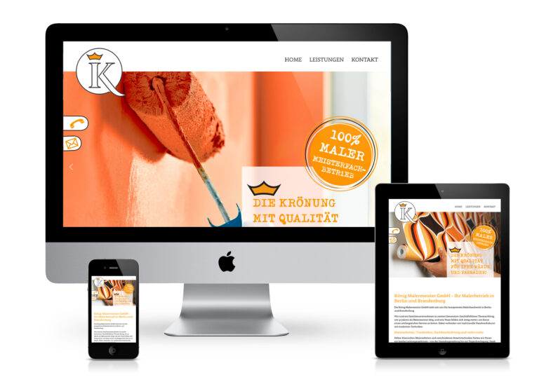 Onepager Website Konzept & Design für Maler Betrieb in Berlin