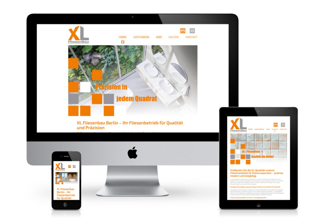 Website Konzept für Fliesenleger Fachbetrieb in Berlin mit SEO